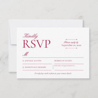 Carte de réponse RSVP Bourgogne Classique