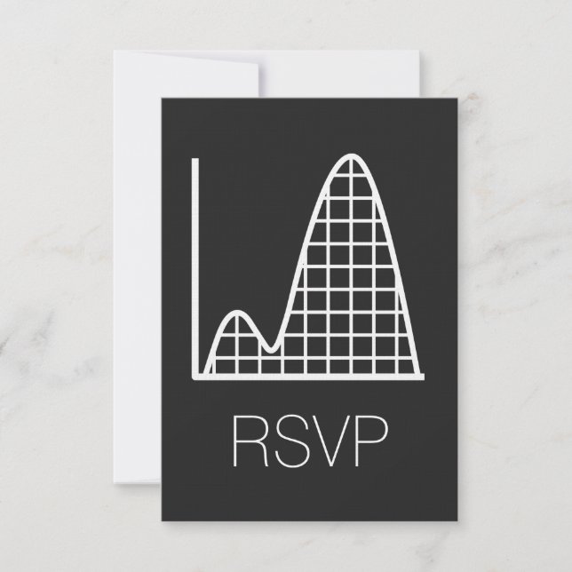 Carte de réponse RSVP «Ça s'additionne en noir» (Devant)