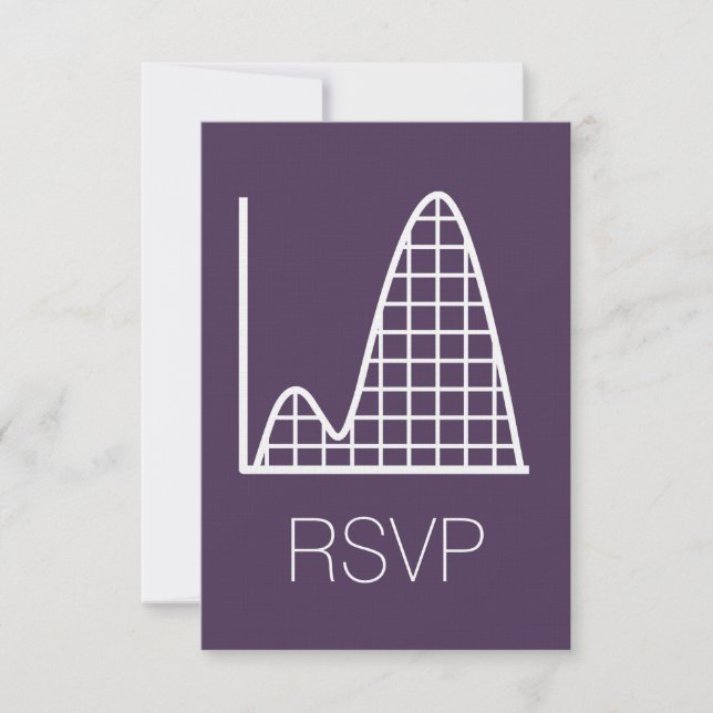 Carte de réponse RSVP Ça S'Additionne en Violet (Devant)