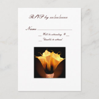 Carte de réponse RSVP Calla lily
