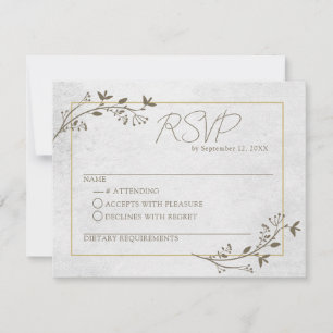 Carte de réponse RSVP classique de script élégant