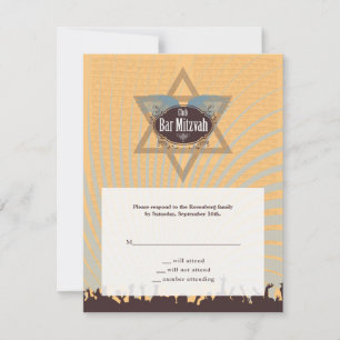 Carte de réponse RSVP Club Bar Mitzvah