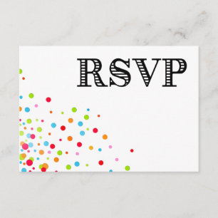 Carte de réponse RSVP Confetti Celebration