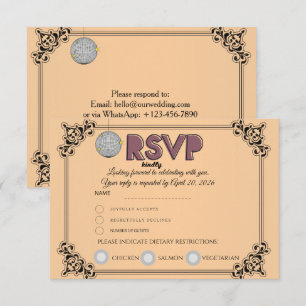 Carte de réponse RSVP Confirmer la présence et l