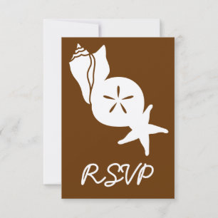 Carte de réponse RSVP Coquillages d'été au Chocola