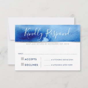 CARTE DE RÉPONSE RSVP couleur bleu argenté