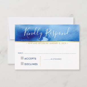 CARTE DE RÉPONSE RSVP couleur bleu clair