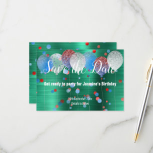 CARTE DE RÉPONSE RSVP DATE À SAUVEGARDER BALLOON T