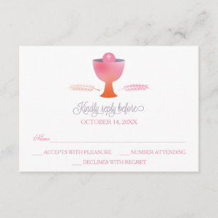 Carte de réponse RSVP de la première sainte commun