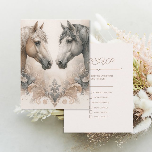 Carte de réponse RSVP de mariage (Wedding RSVP Response Card (front and back))