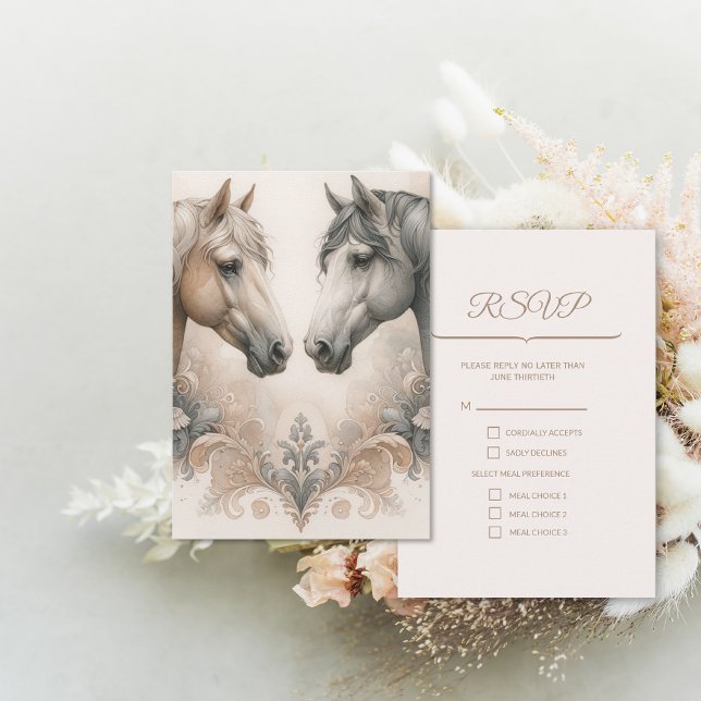 Carte de réponse RSVP de mariage (Wedding RSVP Response Card (front and back))