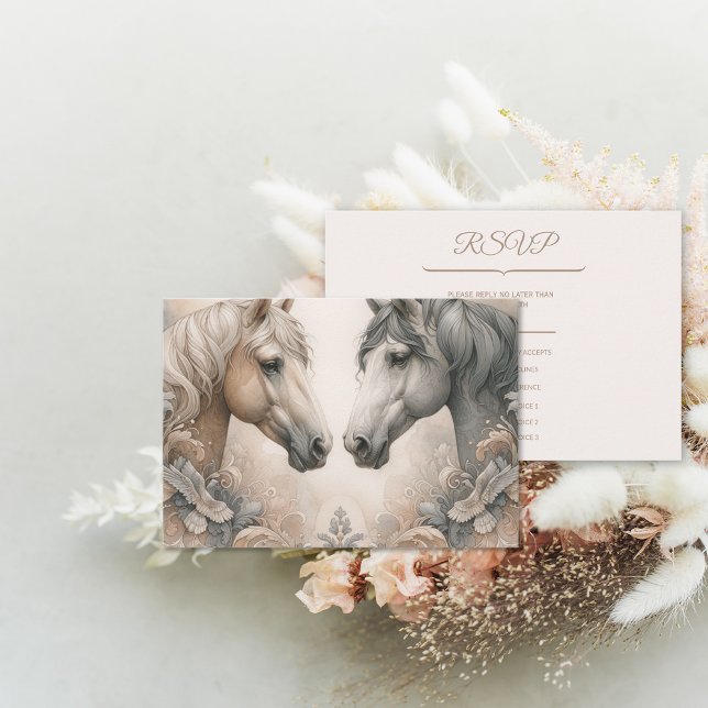 Carte de réponse RSVP de mariage (Wedding RSVP Response Card (front and back))