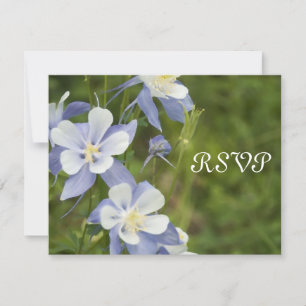 Carte de réponse RSVP de mariage Blue Columbine