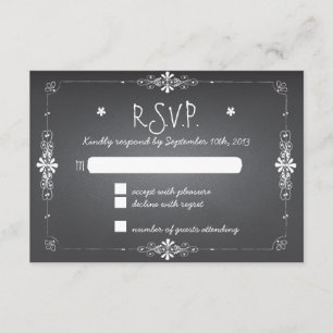 Carte de réponse RSVP de Mariage du tableau de bor
