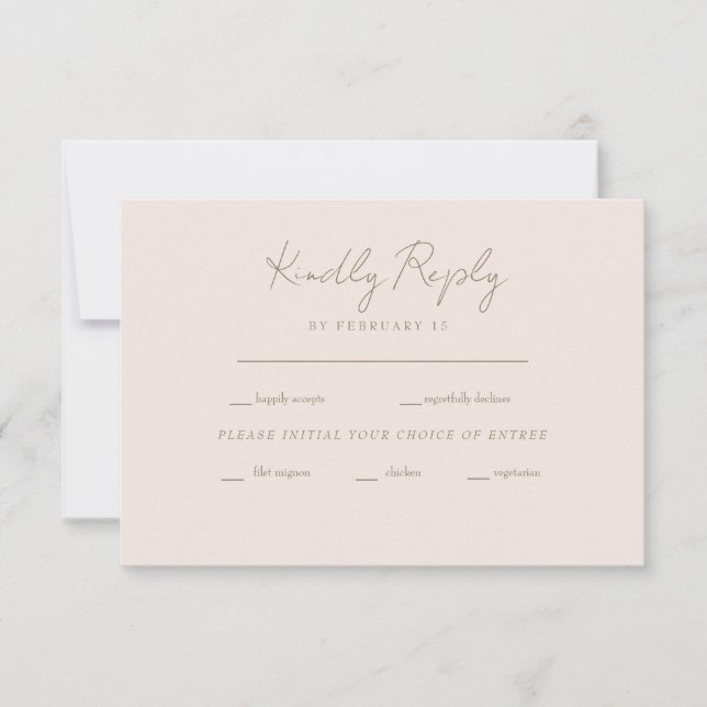Carte de réponse RSVP de mariage Forever Faithful  (Devant)