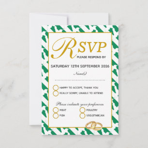 Carte de réponse RSVP de mariage NIGERIA NAIJA Elé