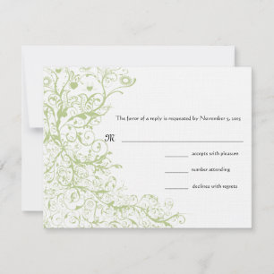 Carte de réponse RSVP de mariage pour les oiseaux