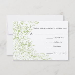 Carte de réponse RSVP de mariage pour les oiseaux