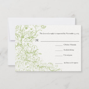 Carte de réponse RSVP de mariage pour les oiseaux