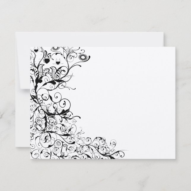 Carte de réponse RSVP de mariage pour les oiseaux  (Devant)