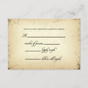 Carte de réponse RSVP de mariage Storyline