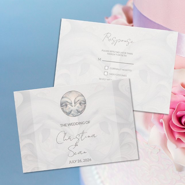 Carte de réponse RSVP de mariage Whimsy moderne (Créateur téléchargé)