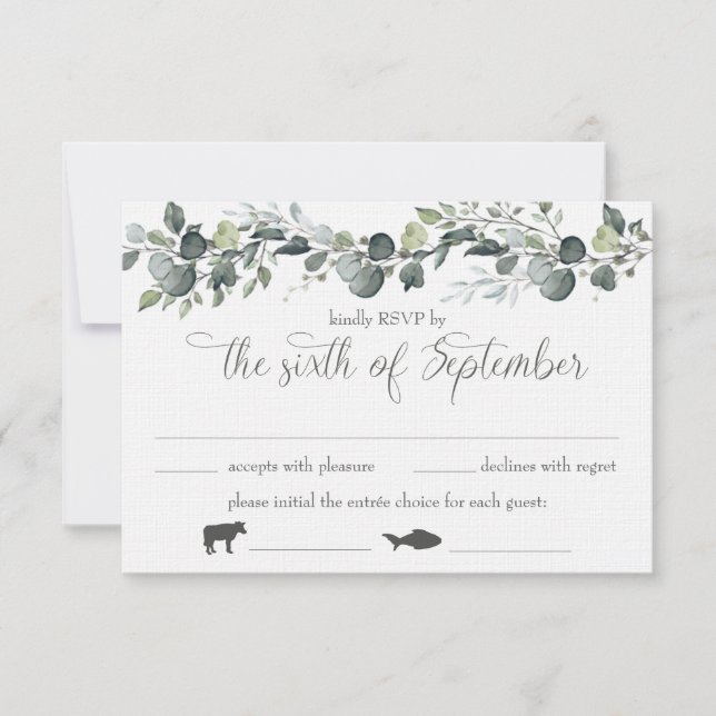 Carte de réponse RSVP de Samantha & Michael avec o (Devant)