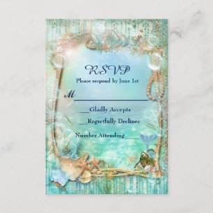 Carte de réponse RSVP Elegant Enchanted Under The