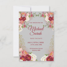 Carte de réponse RSVP élégante | Détail de mariage