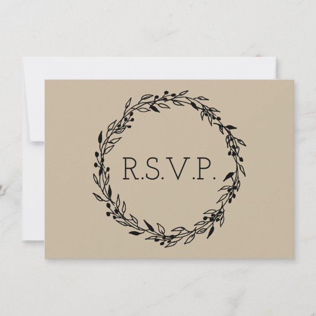 Carte de réponse RSVP faire-part de mariage (Devant)
