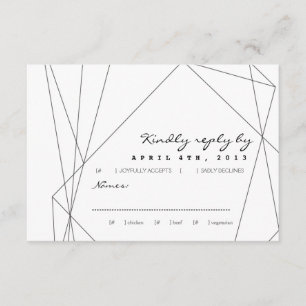 Carte de réponse RSVP Géométrique