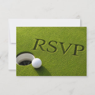 Carte de réponse RSVP Golf Mariage Carte postale