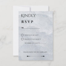Carte de réponse RSVP Hiver Brillante
