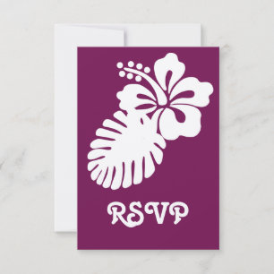 Carte de réponse RSVP Houx tropical dans le vin