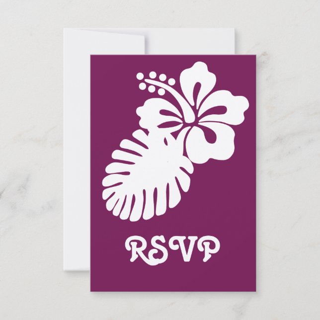 Carte de réponse RSVP Houx tropical dans le vin (Devant)