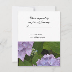 Carte de réponse RSVP Hydrangea