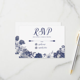 Carte de réponse RSVP Indigo Belle Vintage