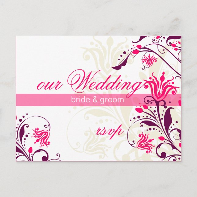 CARTE DE RÉPONSE RSVP :: lily (Devant)