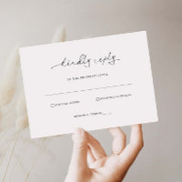 Carte de réponse RSVP minimaliste simple