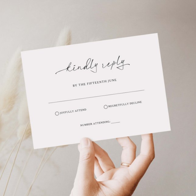 Carte de réponse RSVP minimaliste simple (Créateur téléchargé)