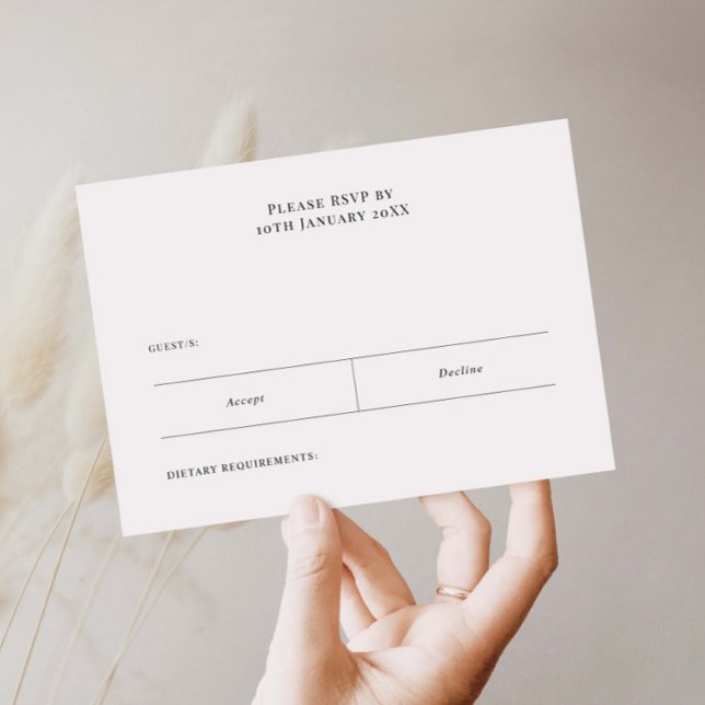 Carte de réponse RSVP minimaliste simple (Créateur téléchargé)