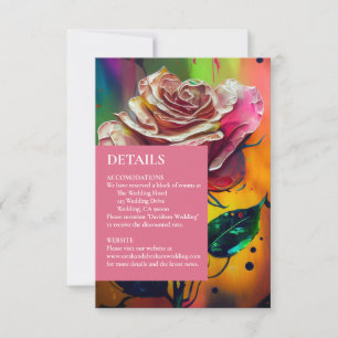 Carte de réponse RSVP moderne abstraite aux roses