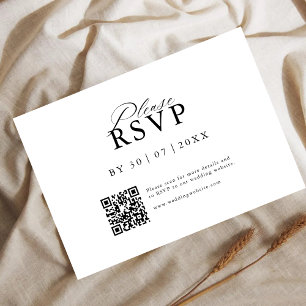 Carte de réponse RSVP moderne avec code QR pour si