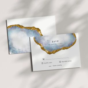 Carte de réponse RSVP pour Agate Pearl Sophistiqué