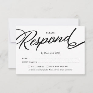 Carte de réponse RSVP pour gala d'entreprise