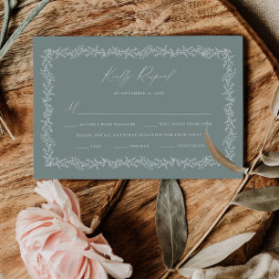 Carte de réponse RSVP pour invitation de mariage D