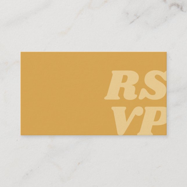 Carte de réponse RSVP pour invitation de mariage V (Devant)