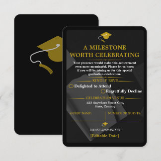 Carte de réponse RSVP pour la remise des diplômes