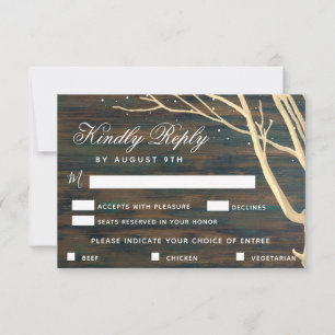 Carte de réponse RSVP pour le choix du menu de mar