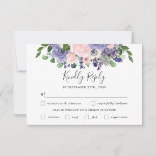Carte de réponse RSVP pour le choix du repas de ma